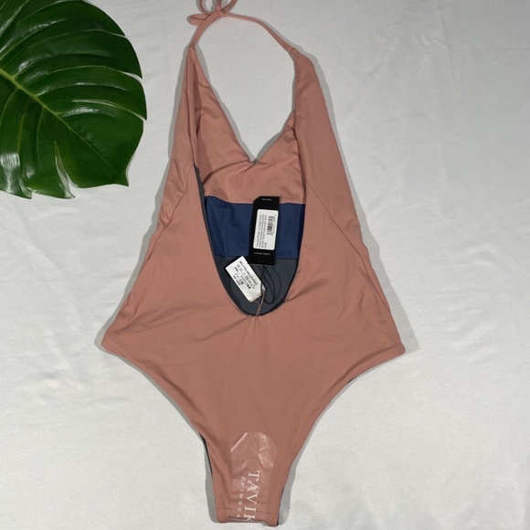 NWT Tavik [ Small ] Chase Colorblock One-Piece Swimsuit Desert Rose/‎ Grey - Picture 11 of 11